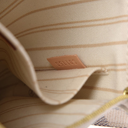 Louis Vuitton Damier Azur Neverfull MM GM Pochette 8 of 9