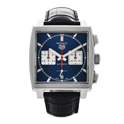 Tag Heuer Stainless Steel Alligator 40mm Monaco Automatic Watch Blue CBL2111.0 1 of 5