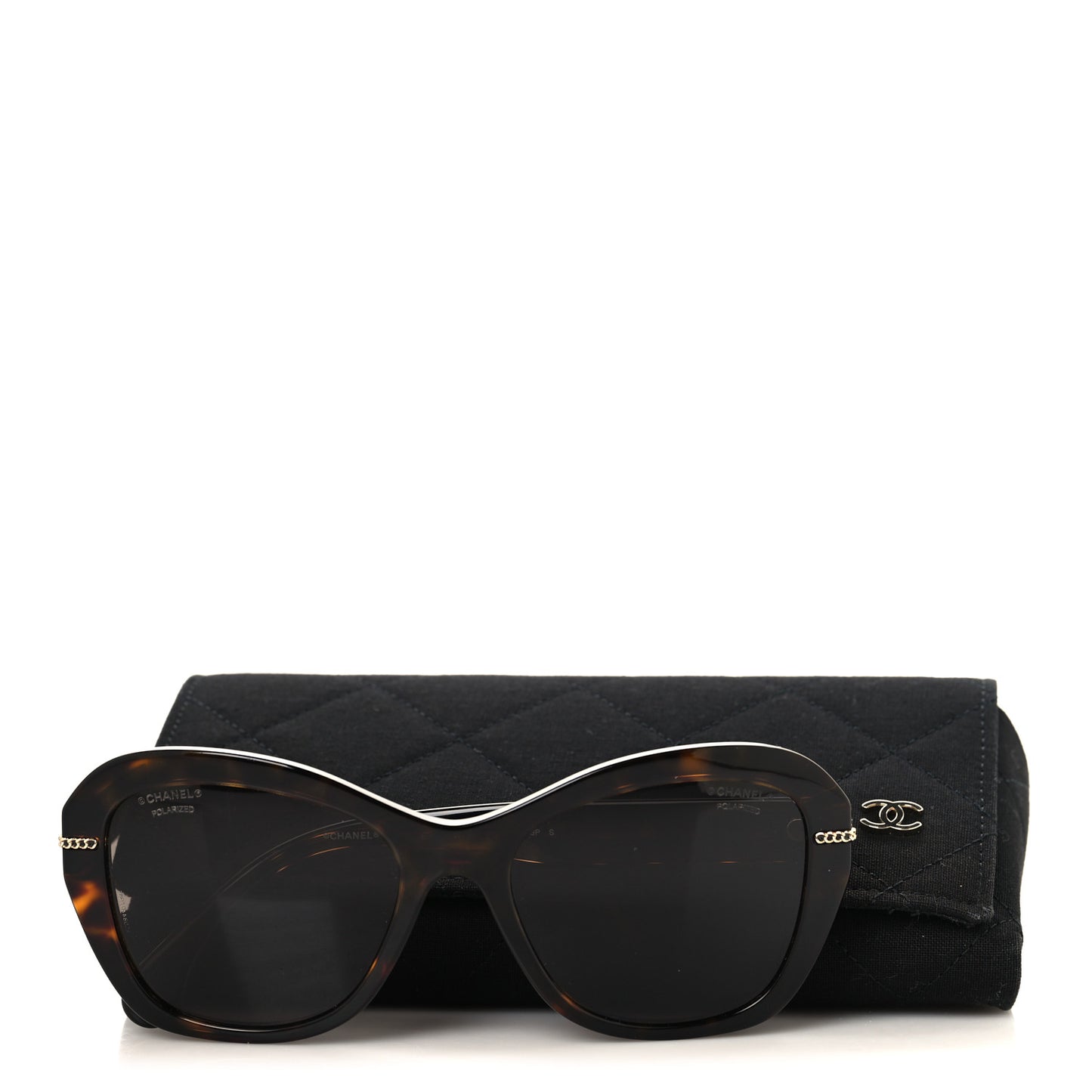 Acetate Polarized CC Butterfly Sunglasses 5510-A Dark Tortoise Dark Tortoise