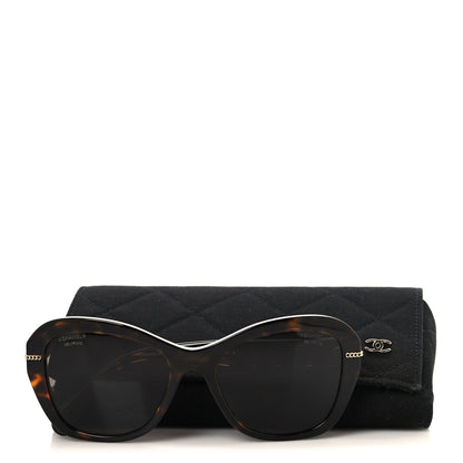 Chanel Acetate Polarized CC Butterfly Sunglasses 5510-A Dark Tortoise Dark Tortoise 7 of 7