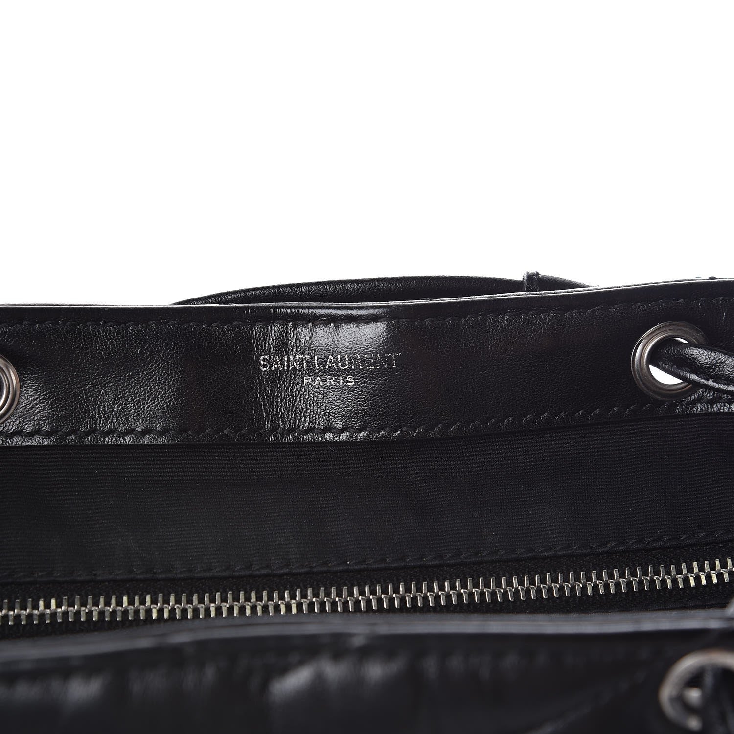 Saint Laurent Calfskin Y Quilted Monogram Small Loulou Backpack Black 7 of 12