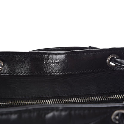 Saint Laurent Calfskin Y Quilted Monogram Small Loulou Backpack Black 7 of 12