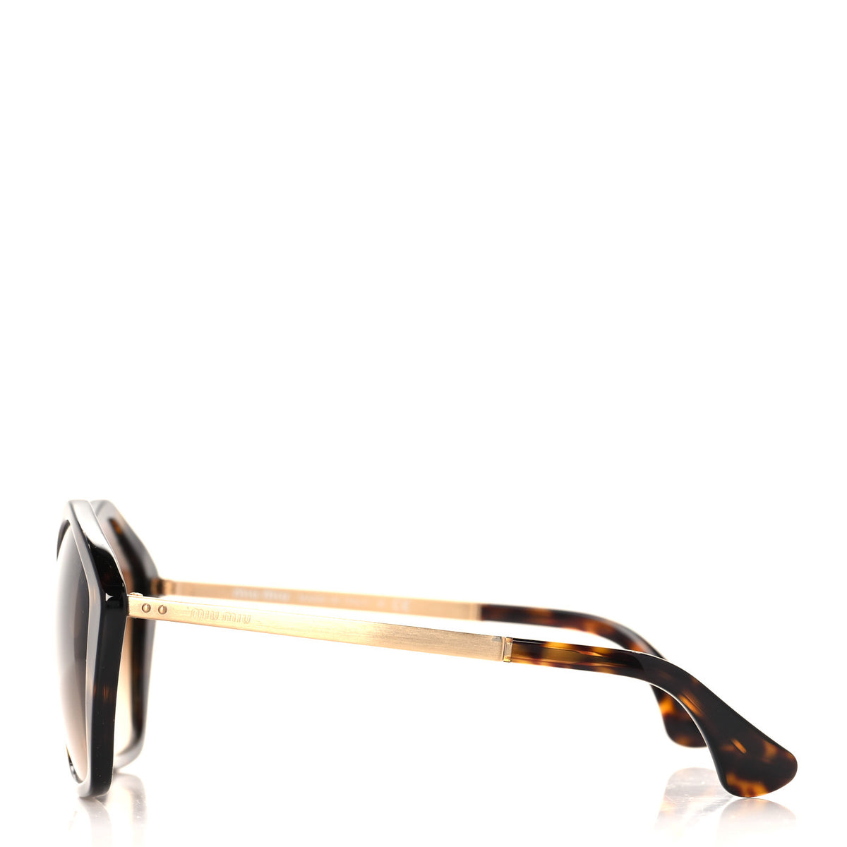 Miu Miu Acetate Geometric Sunglasses SMU11N Tortoise 3 of 7