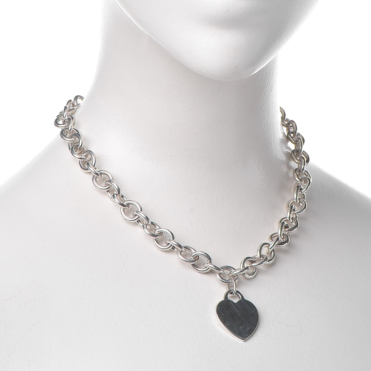 Tiffany Sterling Silver Heart Tag Necklace 2 of 5