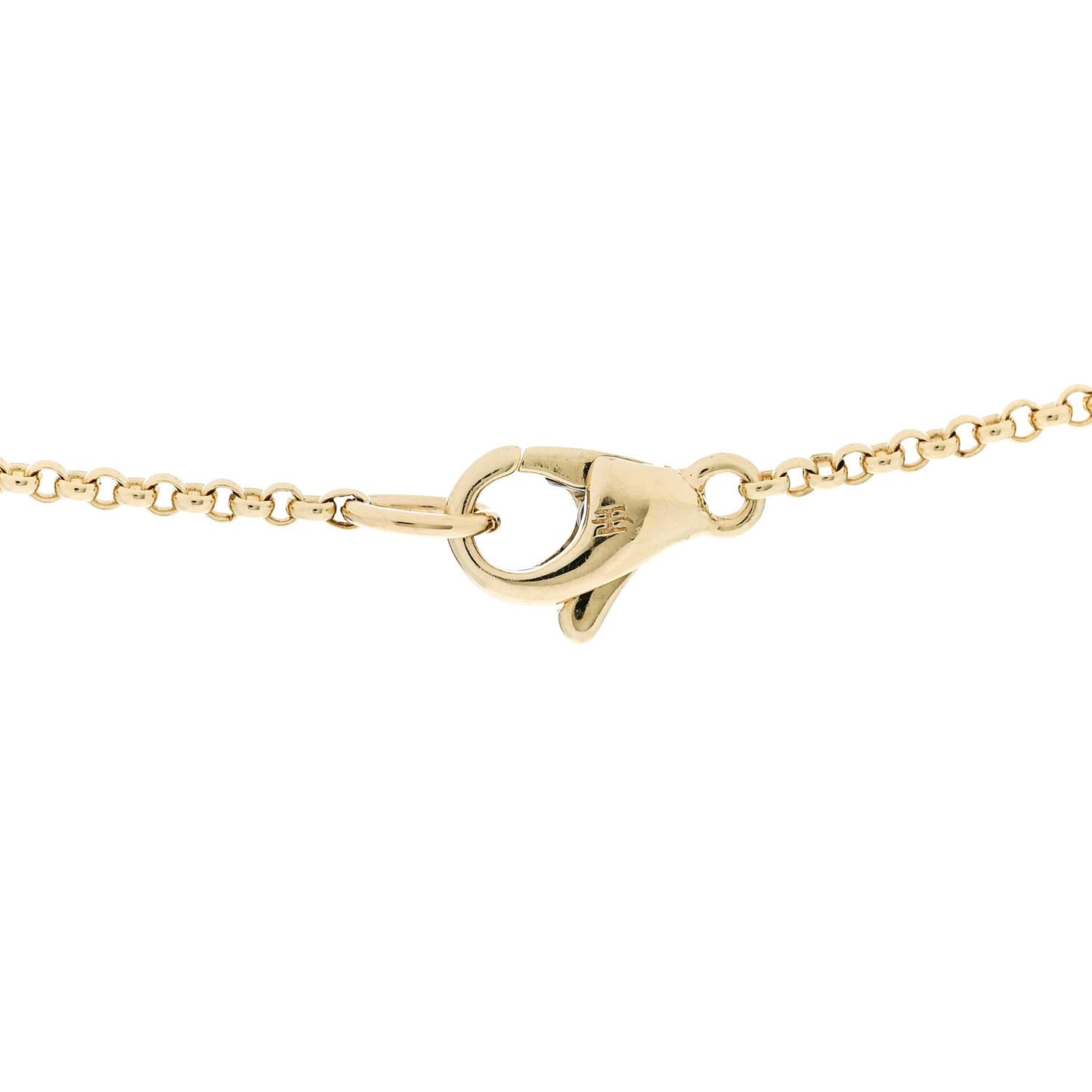 18K Yellow Gold Diamond Surf Link Pendant Necklace