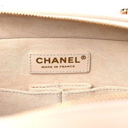 Chanel Calfskin Quilted Travel Kit Vanity Case Beige 6 of 15