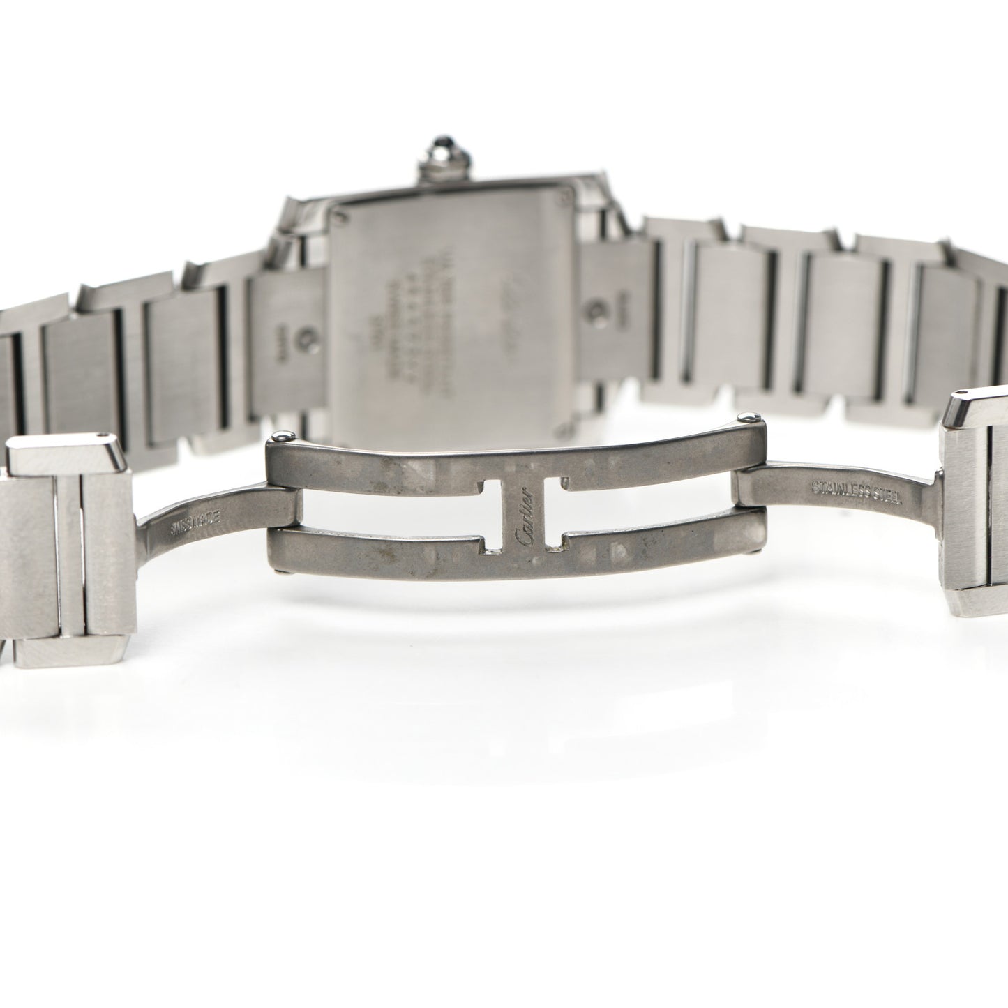 Stainless Steel Diamond Bezel 25mm Tank Francaise Quartz Watch