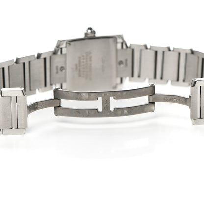 Cartier Stainless Steel Diamond Bezel 25mm Tank Francaise Quartz Watch 5 of 5
