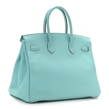 Hermes Togo Birkin 35 Bleu Atoll 2 of 13