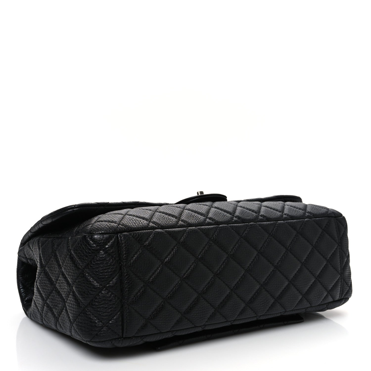 Chanel Grained Calfskin Quilted Small XXL Travel Flap Bag Black 4 of 11