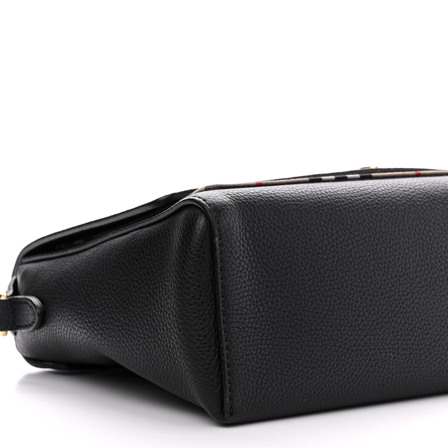 Burberry Grainy Calfskin Vintage Check Note Crossbody Bag Black 8 of 15