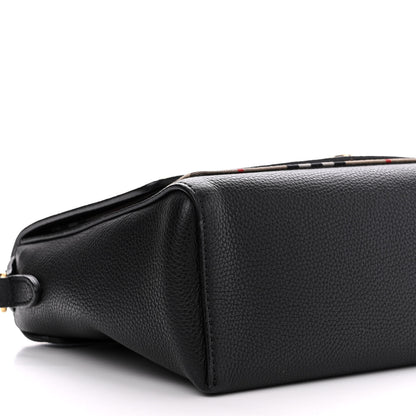 Burberry Grainy Calfskin Vintage Check Note Crossbody Bag Black 8 of 15