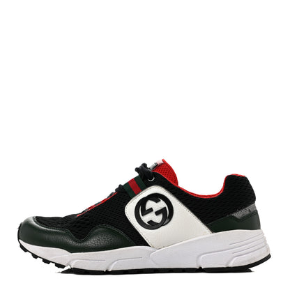 Gucci Calfskin Womens Interlocking G Sneakers 38.5 Black White 1 of 10