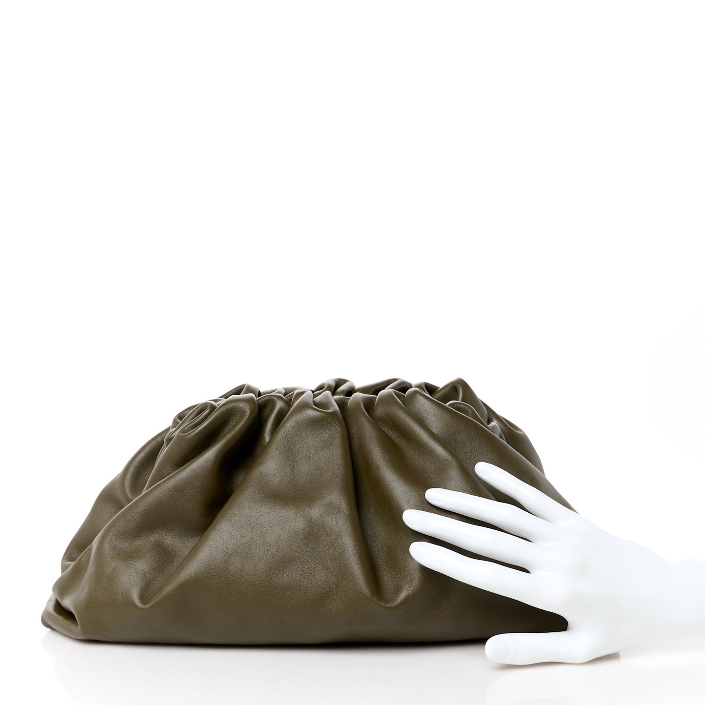 Smooth Butter Calf The Pouch Oversized Clutch Mud