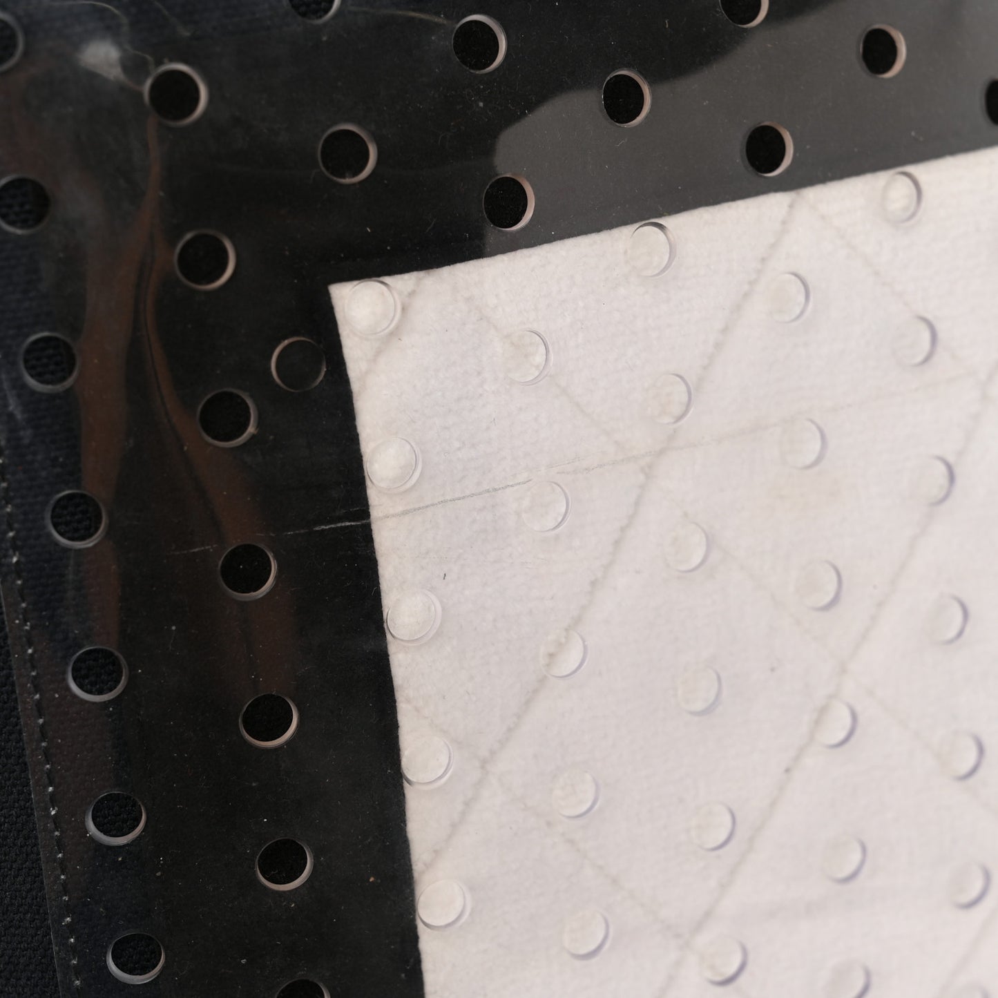 Canvas Vinyl Perforated CC Tote White Black Dark Navy