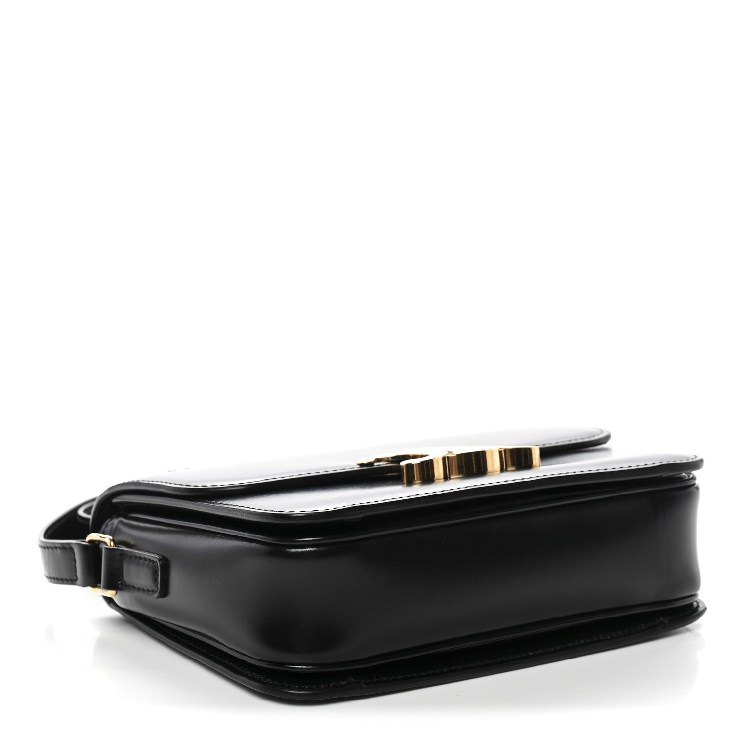 Celine Shiny Calfskin Teen Triomphe Black 4 of 10
