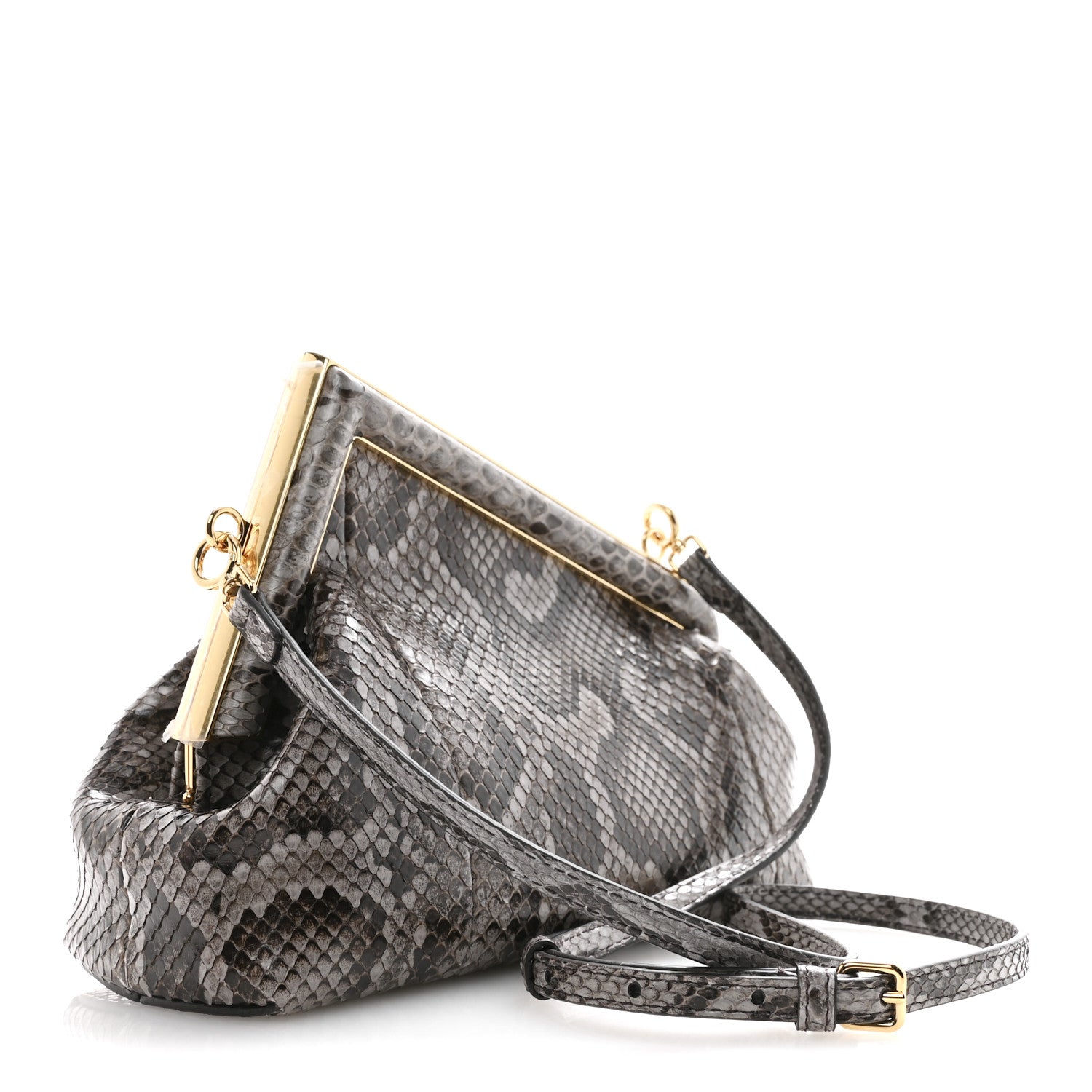 Fendi Snakeskin Small Fendi First Asfalto 1812953 – FASHIONPHILE