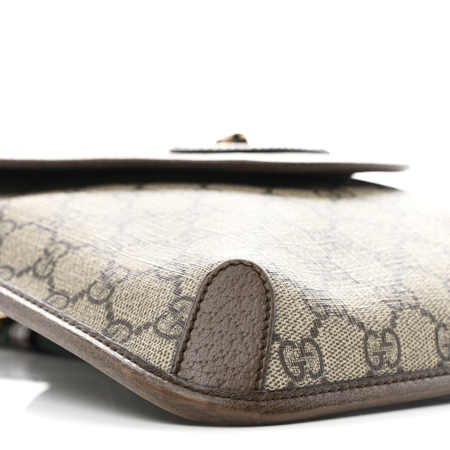Gucci GG Supreme Monogram Web Medium Neo Vintage Flap Messenger Bag Beige New Acero 9 of 10