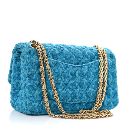 Chanel Tweed Quilted 2.55 Reissue 225 Flap Turquoise 3 of 9