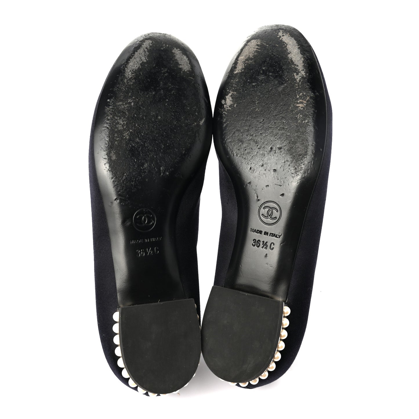 Satin Pearl CC Loafers 36.5 Black