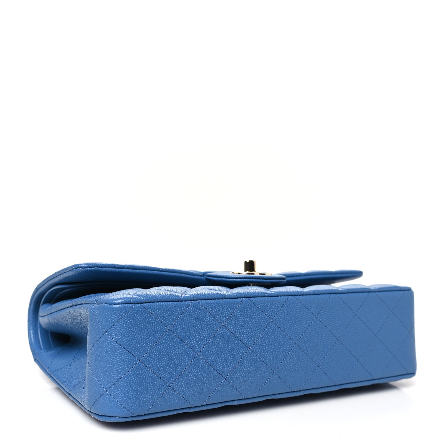 Chanel Caviar Quilted Medium Double Flap Blue 4 of 11