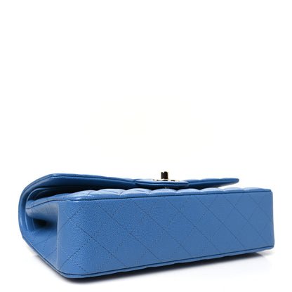 Chanel Caviar Quilted Medium Double Flap Blue 4 of 11