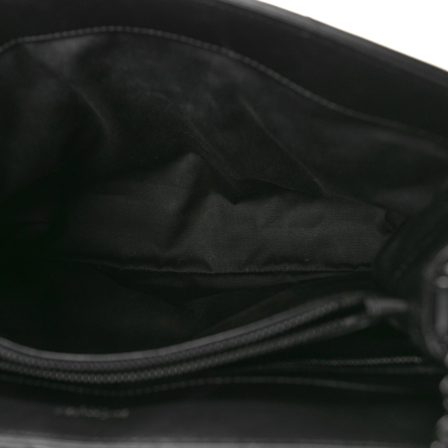Calfskin Y Quilted Monogram Monochrome Medium Loulou Chain Satchel Black
