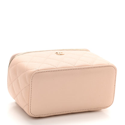 Chanel Caviar Quilted Small Vanity Case With Chain Light Beige 4 of 11