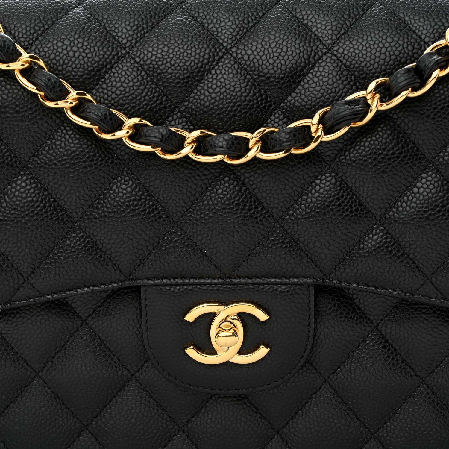 Chanel Caviar Quilted Jumbo Double Flap Black 8 of 10