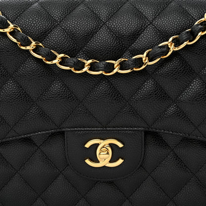 Chanel Caviar Quilted Jumbo Double Flap Black 8 of 10