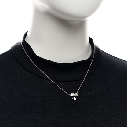 Tiffany Platinum Diamond .17ctw Small Paper Flowers Pendant Necklace 2 of 6