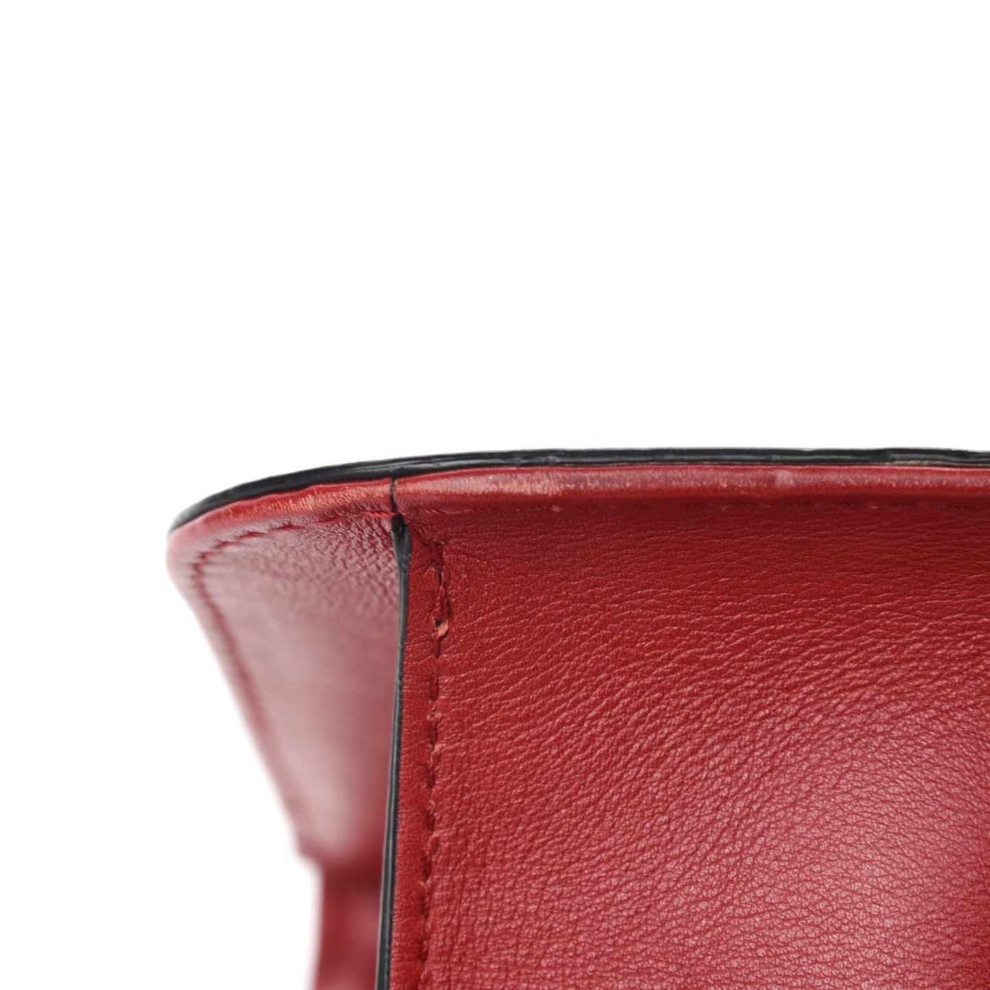 Vitello Large Glam Lock Rockstud Flap Red