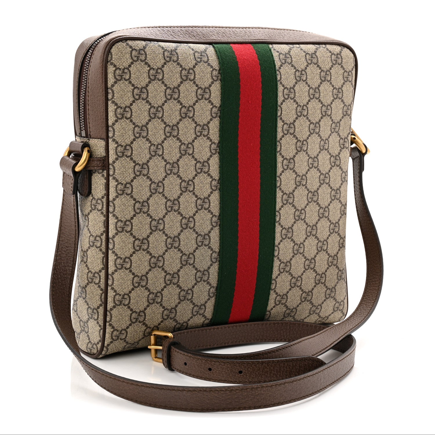 Gucci GG Supreme Monogram Web Medium Ophidia Messenger Bag Brown 3 of 10