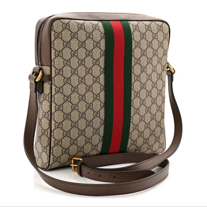 Gucci GG Supreme Monogram Web Medium Ophidia Messenger Bag Brown 3 of 10