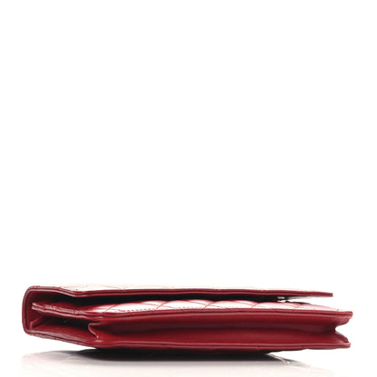 Chanel Lambskin Quilted Wallet On Chain WOC Red 4 of 11