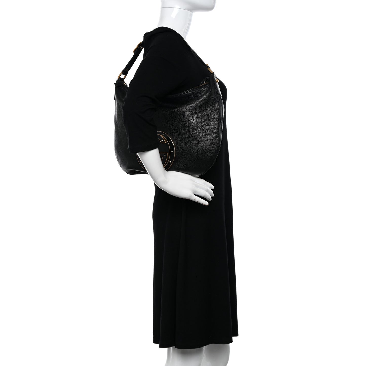 Calfskin Small Blondie Hobo Black
