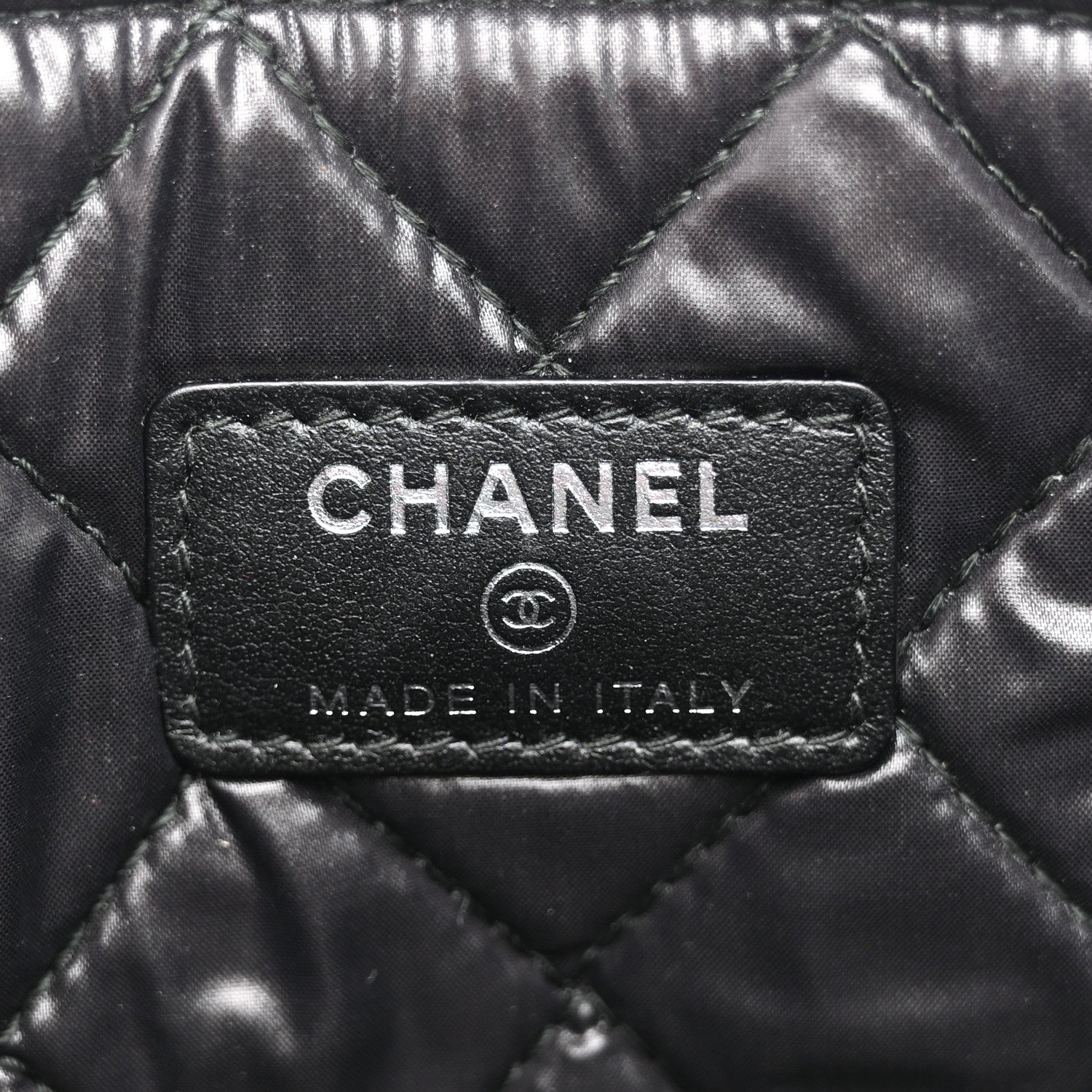 Chanel Caviar Studded Medium Deauville Pouch Black 6 of 8
