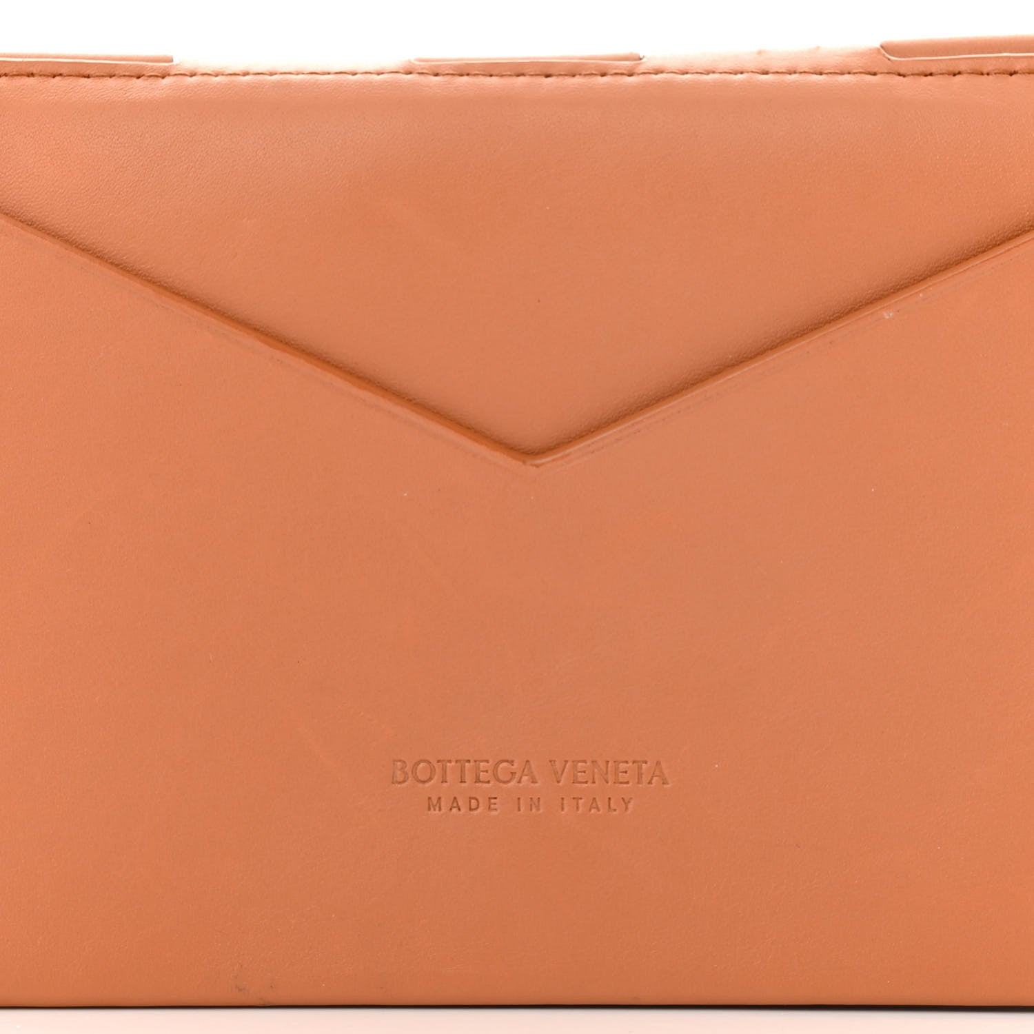 Bottega Veneta Calfskin Embossed Envelope Wallet Crossbody Bag Tan 7 of 10