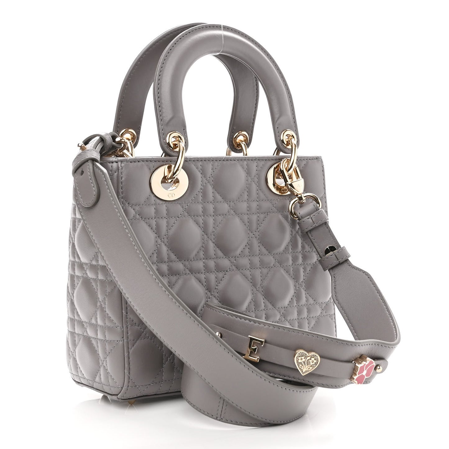Lambskin Cannage Small My ABCDior Lady Dior Grey