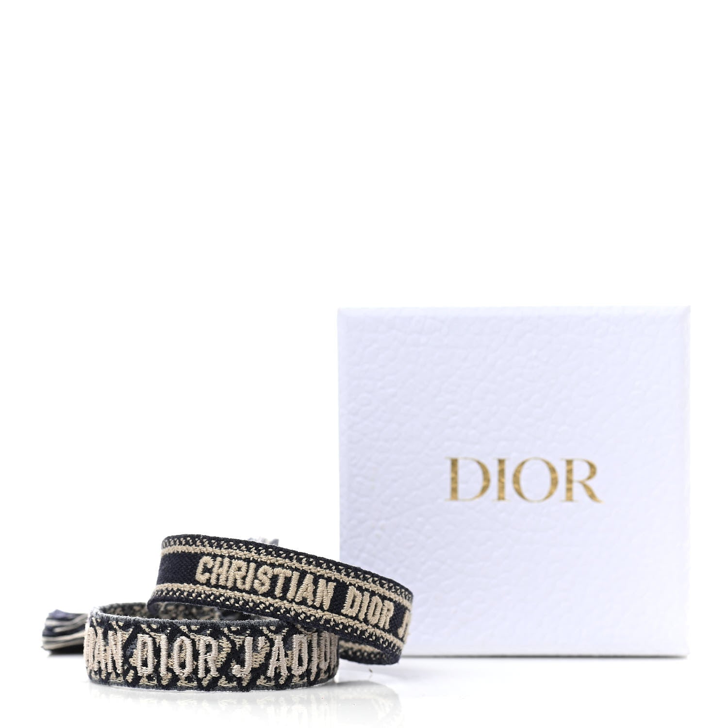 Christian Dior Woven Cotton J'Adior Friendship Bracelet Set Navy 5 of 5