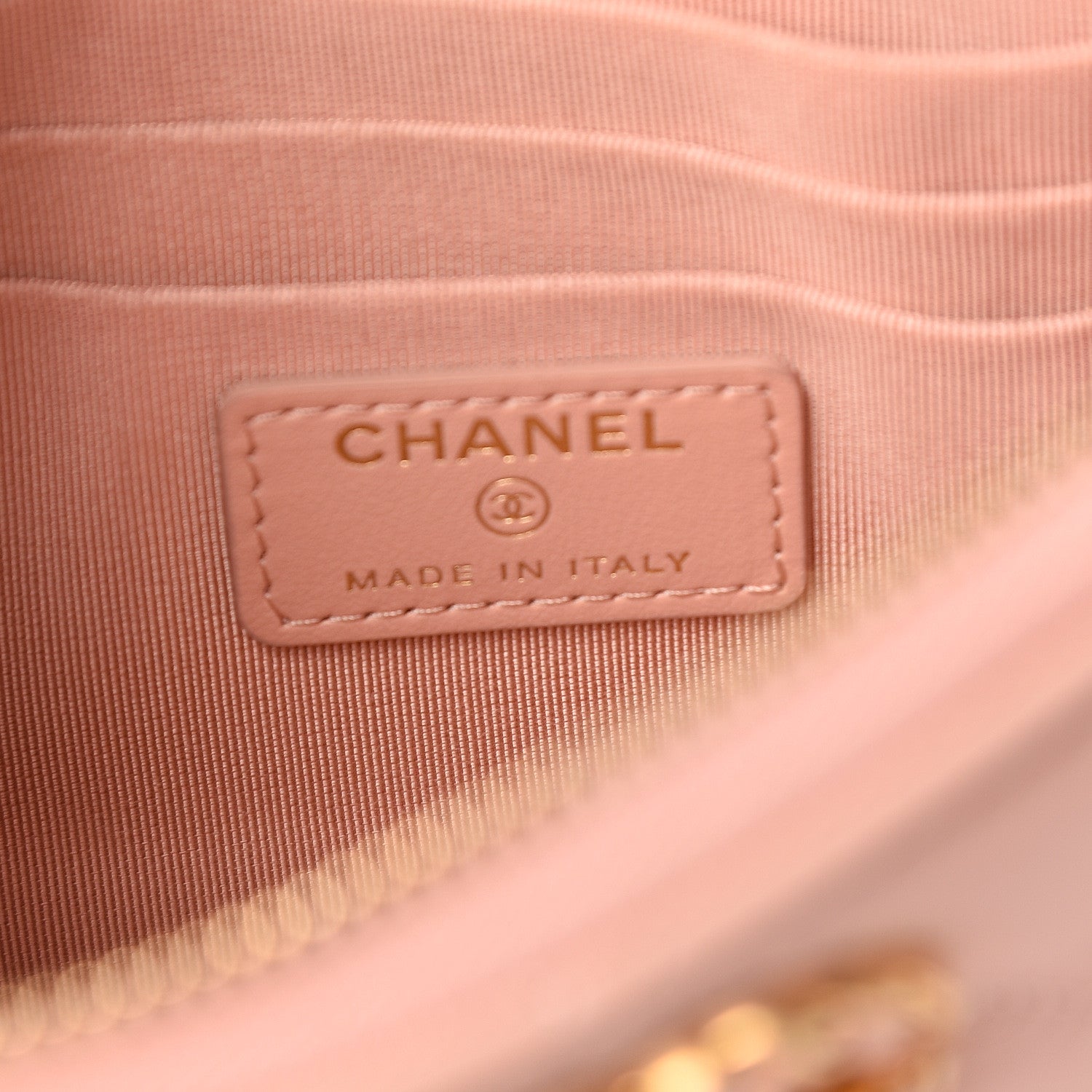 Chanel Goatskin Quilted 19 Cosmetic Case Light Pink 5 of 7