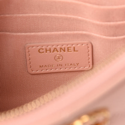 Chanel Goatskin Quilted 19 Cosmetic Case Light Pink 5 of 7