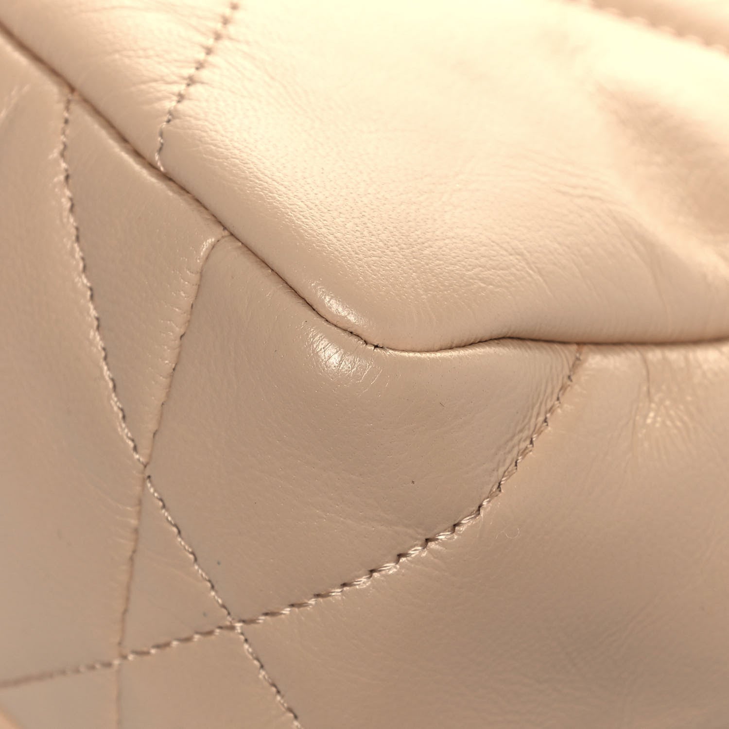 Chanel Shiny Goatskin Quilted Medium Chanel 19 Flap Beige 12 of 14