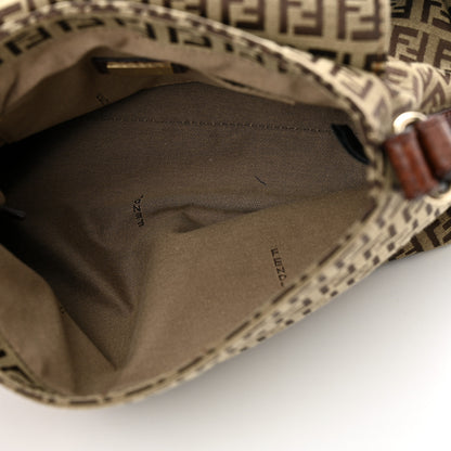 Fendi Zucchino Logo Shoulder Bag Tobacco 5 of 12