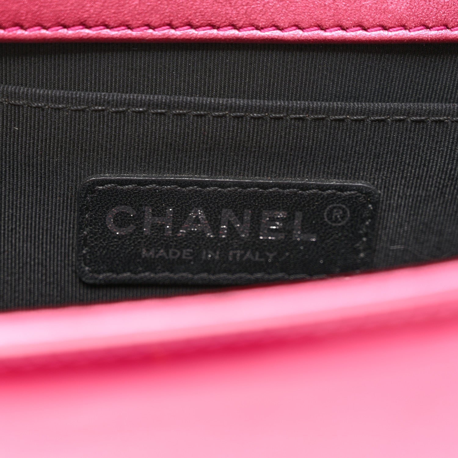 Chanel Metallic Patent Calfskin Quilted Medium Boy Flap Pink 6 of 10