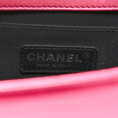 Chanel Metallic Patent Calfskin Quilted Medium Boy Flap Pink 6 of 10