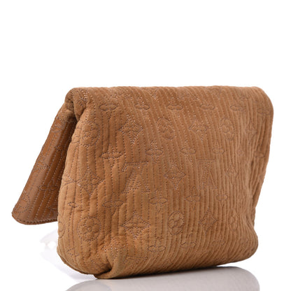 Louis Vuitton Suede Monogram Motard Afterdark Clutch Powder 3 of 9