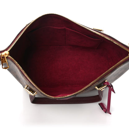Louis Vuitton Damier Ebene Cuir Taurillon Hyde Park Fuchsia 5 of 9
