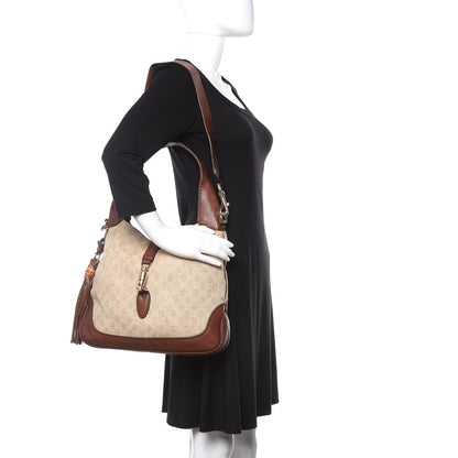 Gucci Monogram Medium New Jackie Shoulder Bag Brown 2 of 12