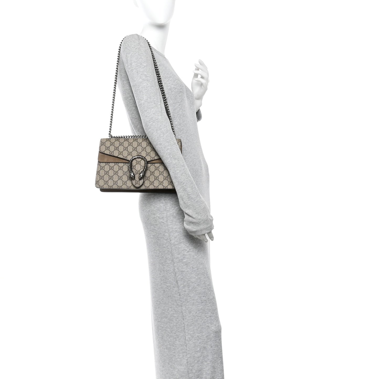 GG Supreme Monogram Small Dionysus Shoulder Bag Taupe
